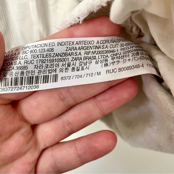 Zara ECRU Corduroy Overshirt Shacket - Picture 7 of 8